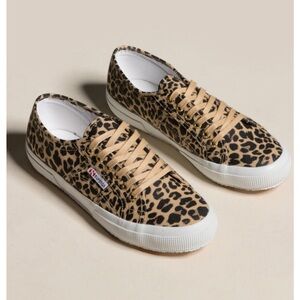 Superga Fantasy Cotu Leopard Lace Up Shoes Sneakers Trainers Size 7.5